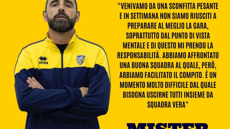 POST MATCH | Mister Checchi “Un momento difficile dal quale uscirne tutti insieme da squadra”.