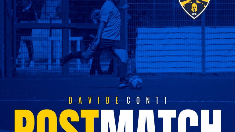 POST MATCH | DAVIDE CONTI “Dedico il gol alla mia piccola Beatrice, a Mister Bruni e Valerio per il lutto avuto nella notte”.